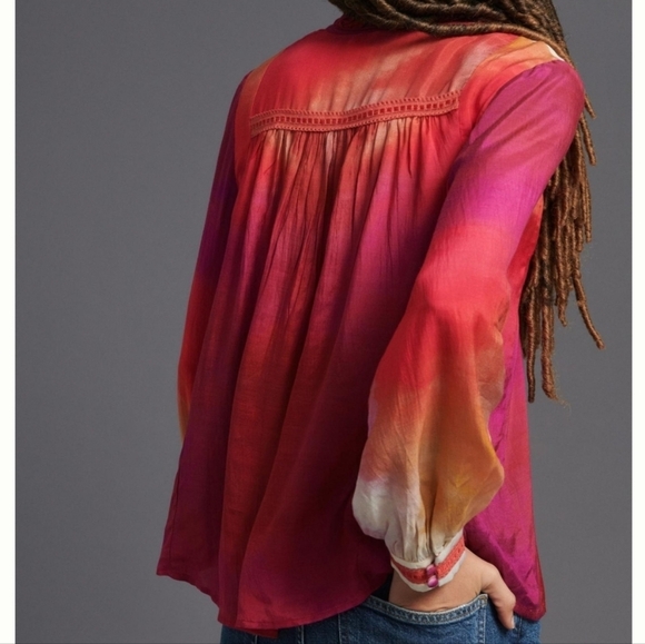 NWT Anthropologie Conditions Apply Etienne Peasant Blouse SZ SMALL - Picture 3 of 16